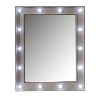 Verminderen semester arm Spiegel met LED lichtjes - make-up spiegel - 39x49 cm | Xenos