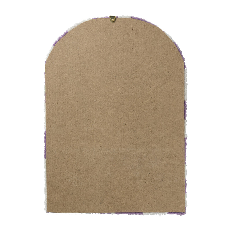 Spiegel Nagano ronde top - lila/wit - 37x27.5 cm
