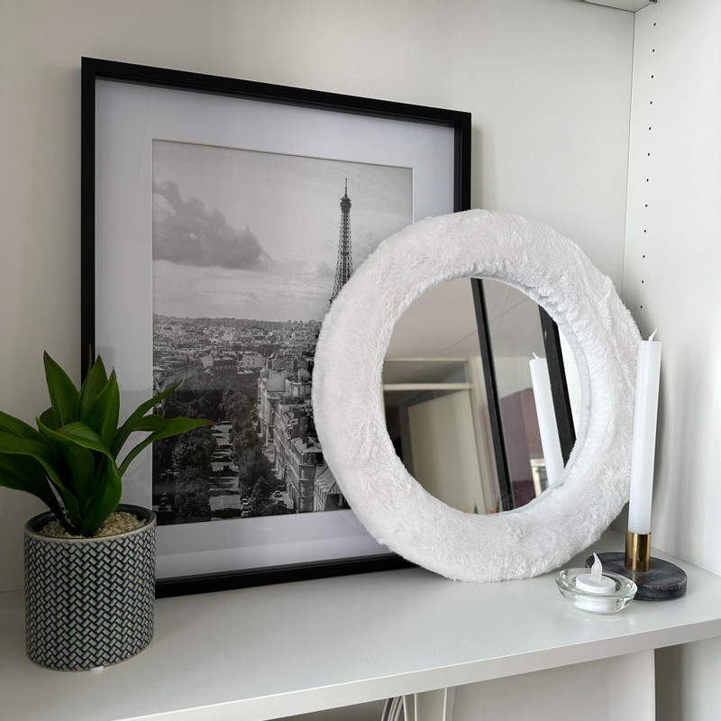 Spiegel teddy - wit - ø40 cm