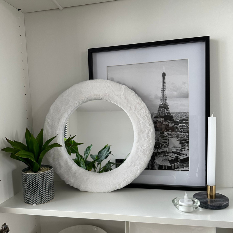 Spiegel teddy - wit - ø40 cm