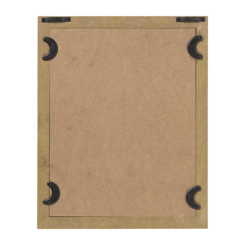 Spiegel geblokt rechthoek - roze/oranje - 30x24 cm