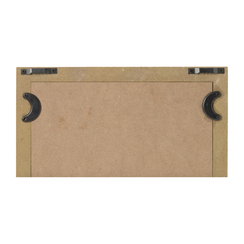 Spiegel geblokt rechthoek - roze/oranje - 30x24 cm