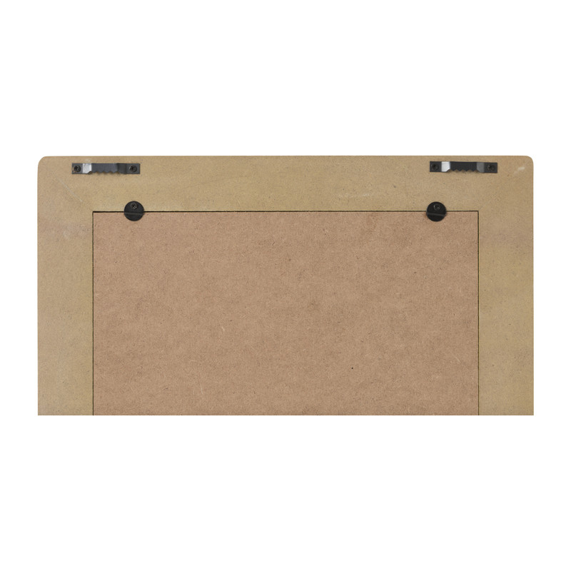 Spiegel gestreept rechthoek - paars/oranje - 40x30 cm