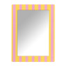 Spiegel gestreept rechthoek - paars/oranje - 40x30 cm