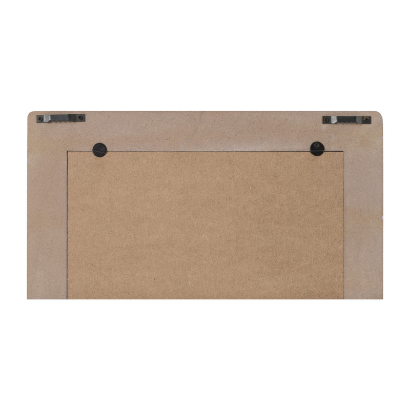 Spiegel gestreept rechthoek - paars/roze - 40x30 cm