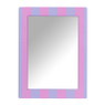 Spiegel gestreept rechthoek - paars/roze - 40x30 cm
