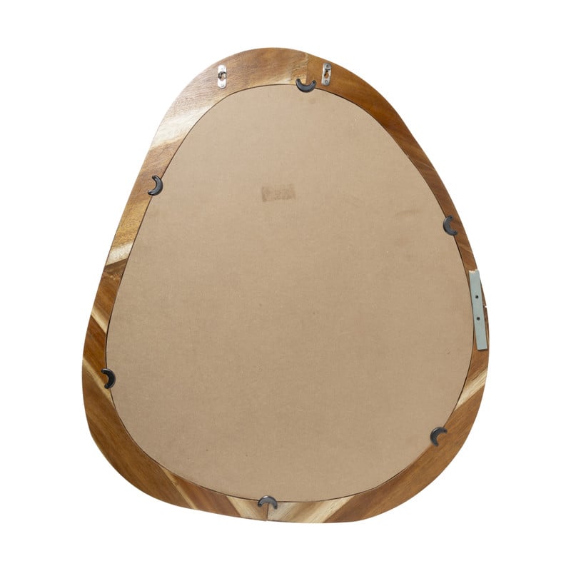 Spiegel organic driehoek - acaciahout - 78x67 cm