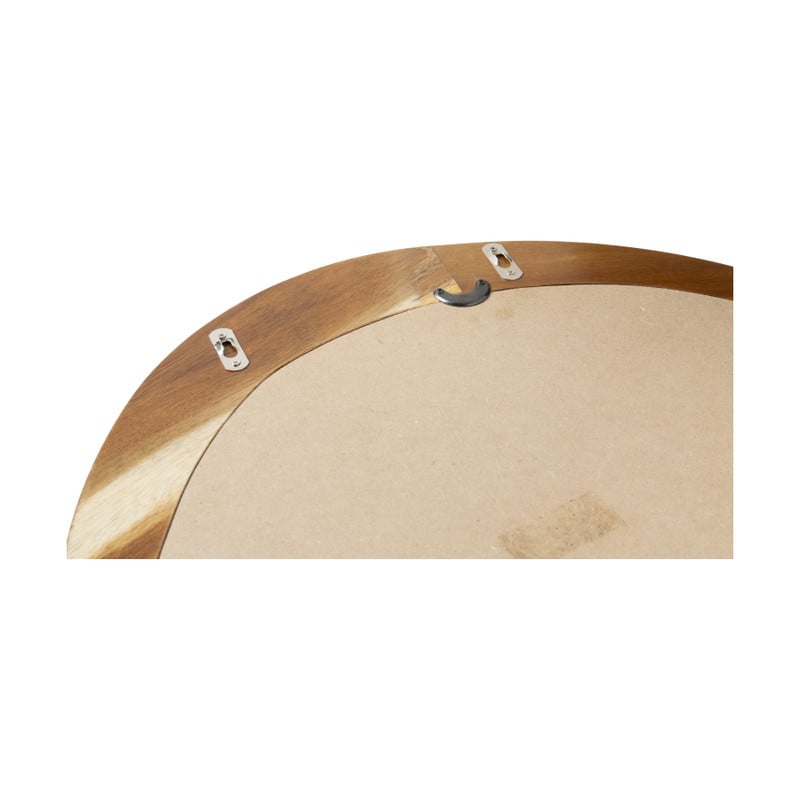 Spiegel organic driehoek - acaciahout - 78x67 cm