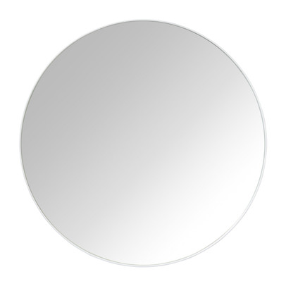 Ronde spiegel met witte lijst - ø70 cm