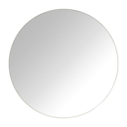 Ronde spiegel met witte lijst - ø60 cm