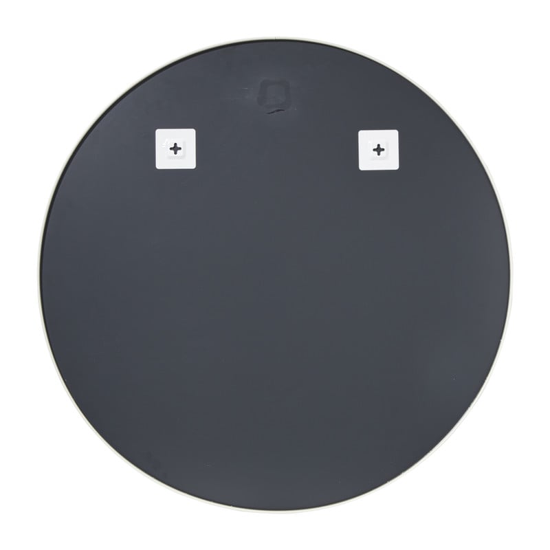 Ronde spiegel met beige lijst - ø80 cm