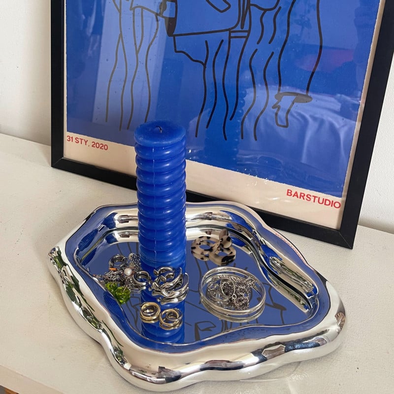 Spiegel golf - zilverkleurig - 25x30 cm