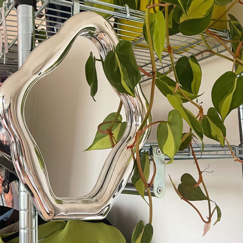 Spiegel golf - zilverkleurig - 25x30 cm