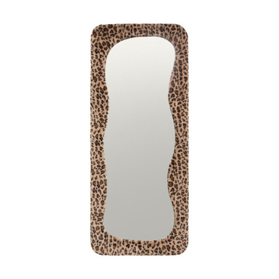 Passpiegel wave luipaard - bruin/beige - 168x70 cm