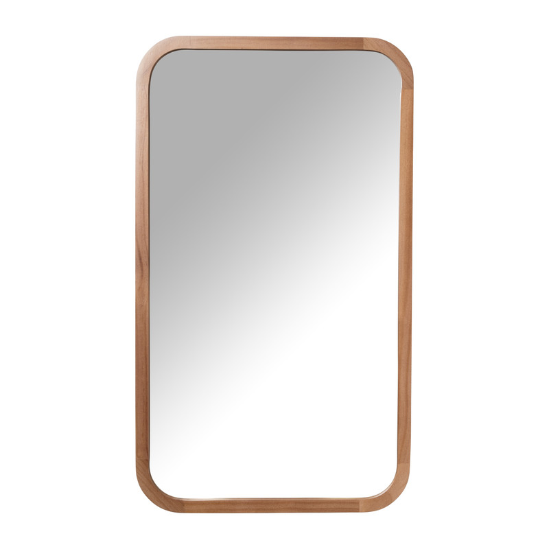 Spiegel organic rechthoek - bruin - 42x72 cm