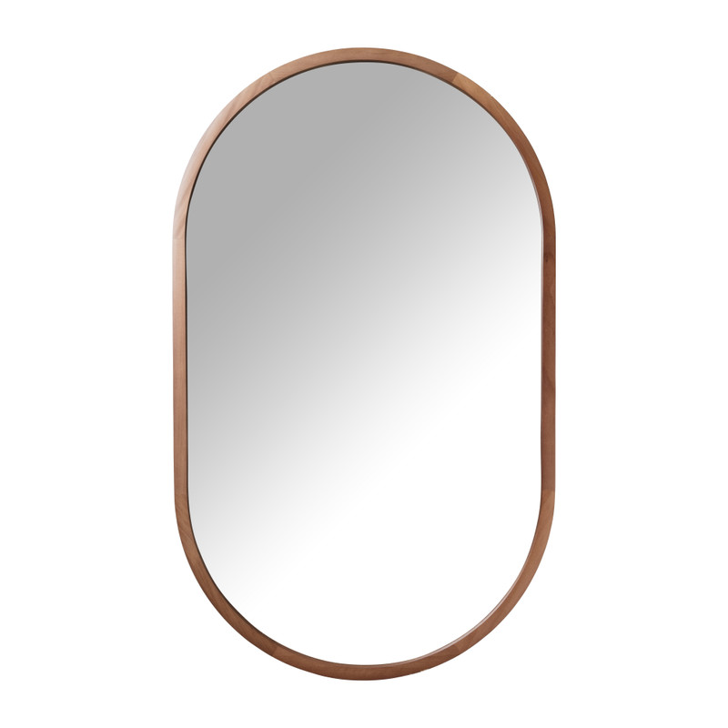 Geestelijk werkwoord Openbaren Spiegel organic ovaal - bruin - 60x100 cm | Xenos