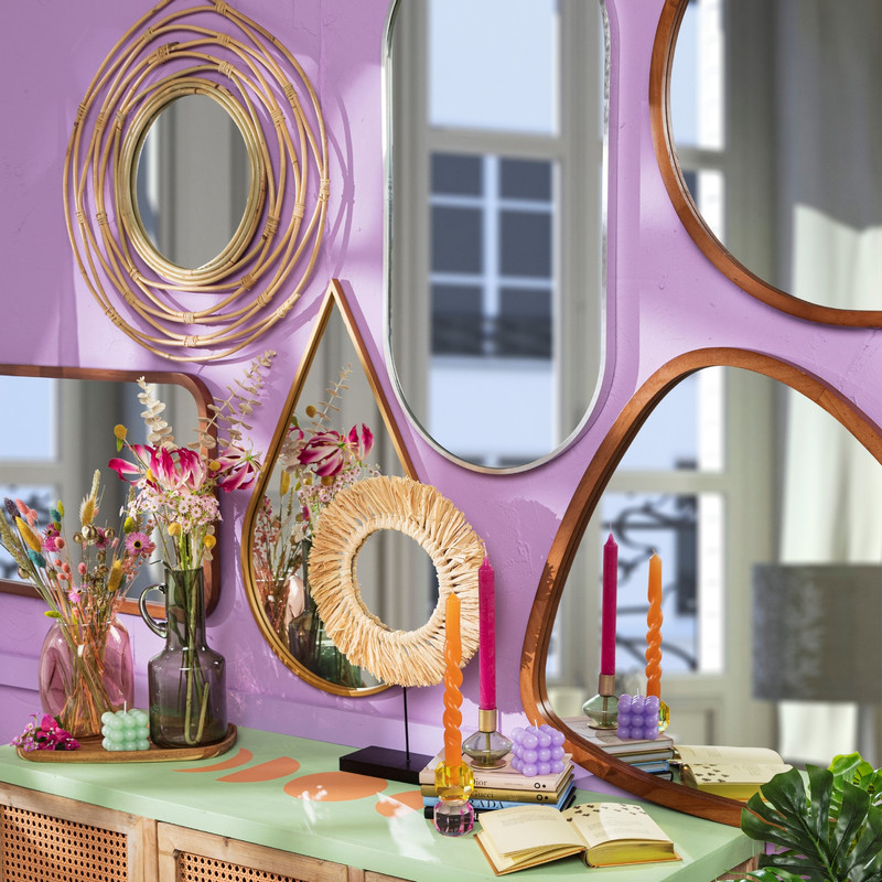 Spiegel Hylton ovaal - zilver - 40x80 cm 