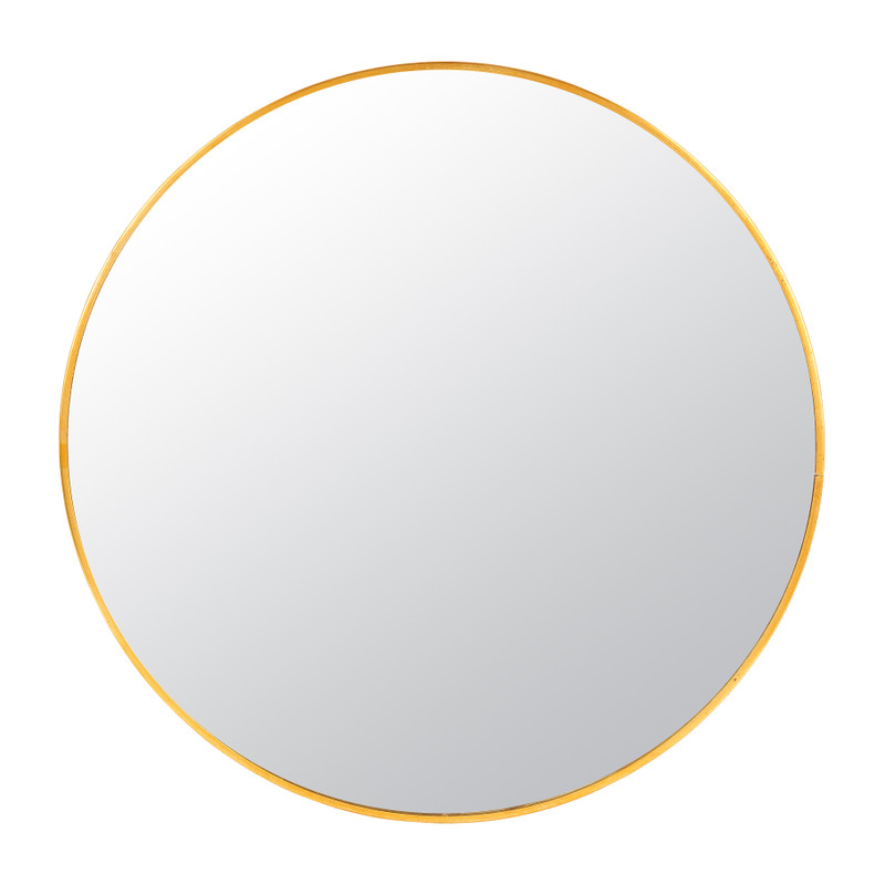 bedenken Voorwaarden Beschikbaar Spiegel rond met metalen lijst - goud - ⌀30 cm | Xenos