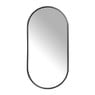 Spiegel Basix ovaal - zwart - 40x80 cm 