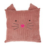 Sierkussen kat - roze - 38x38 cm 