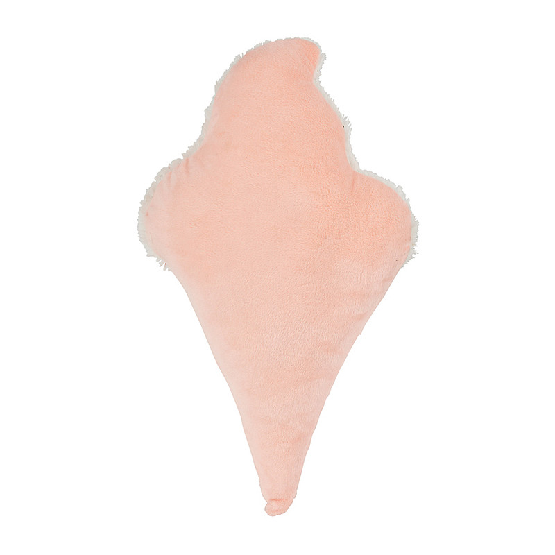 Sierkussen ijsje - roze/wit - 37x23 cm 