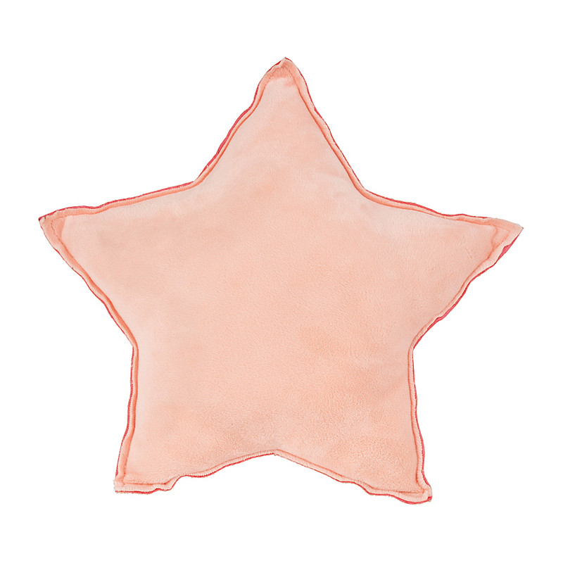 Sierkussen ster - roze - 33x33 cm 
