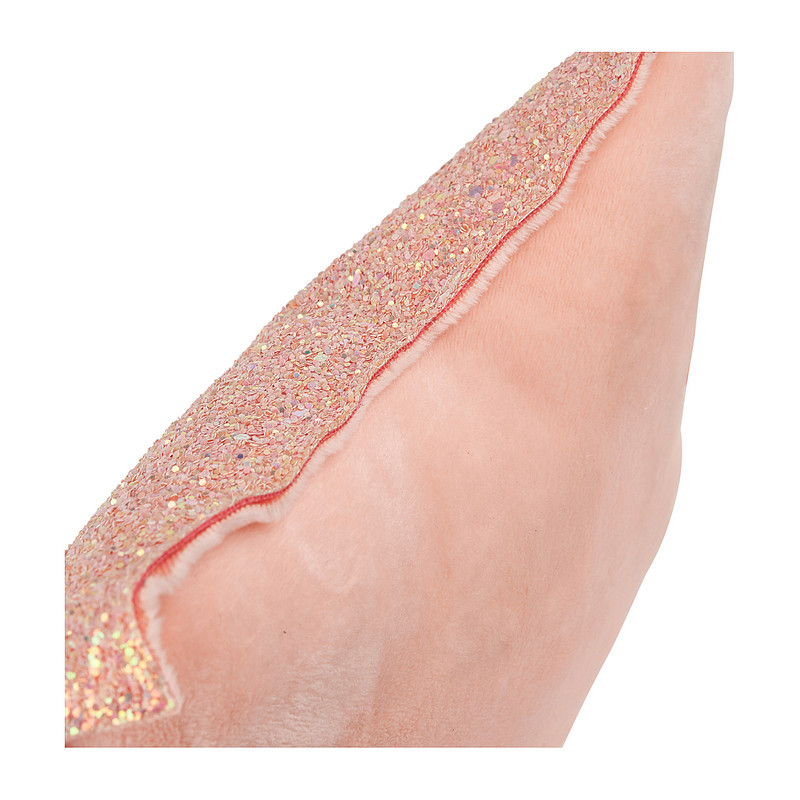 Sierkussen ster - roze - 33x33 cm 