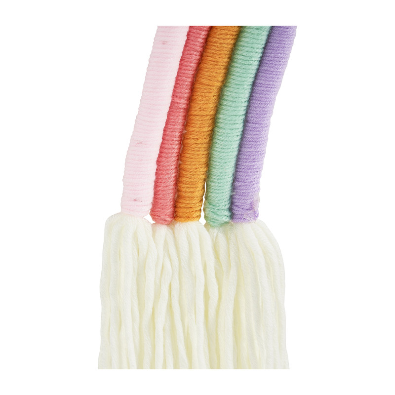 Wandhanger regenboog met franjes - 31x25 cm