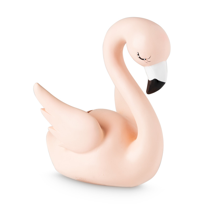 Spaarpot flamingo - roze - 17,5x13,5x18,5 cm