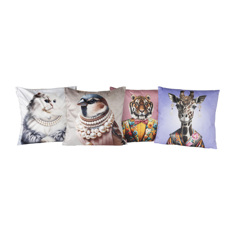 Kussen kat - multikleur - 45x45 cm