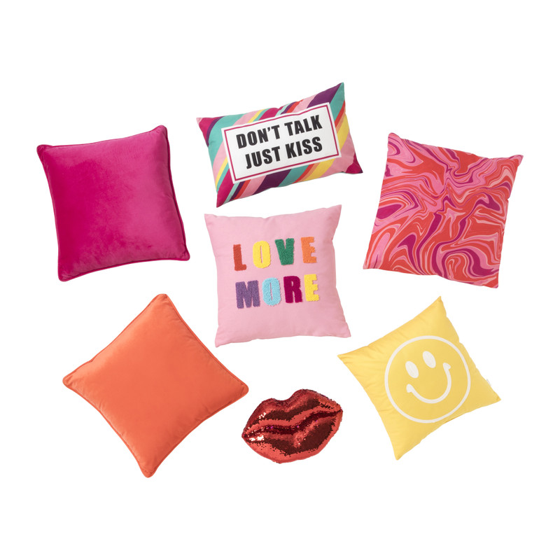 Kussen velvet - fuchsia - 45x45 cm