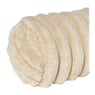 Bolster kussen rib - beige - ø15x45 cm