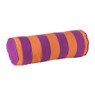 Bolster kussen met strepen - paars/oranje - ø18x45 cm