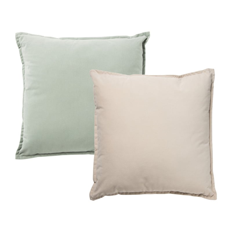 Kussen velvet - beige - 45x45 cm