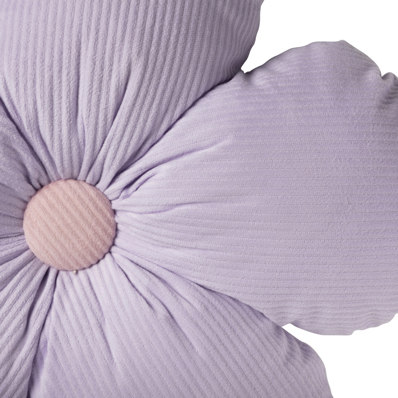 Kussen bloem - paars - ø35x8 cm