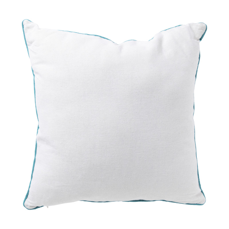 Kussen palmboom - blauw/wit/goud - 45x45 cm