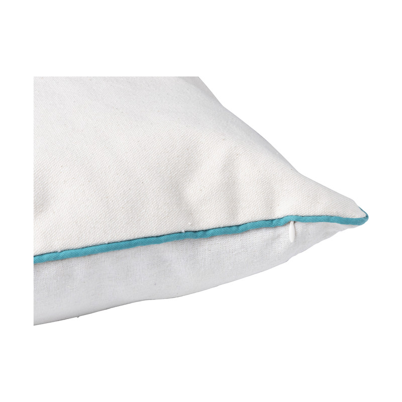 Kussen palmboom - blauw/wit/goud - 45x45 cm