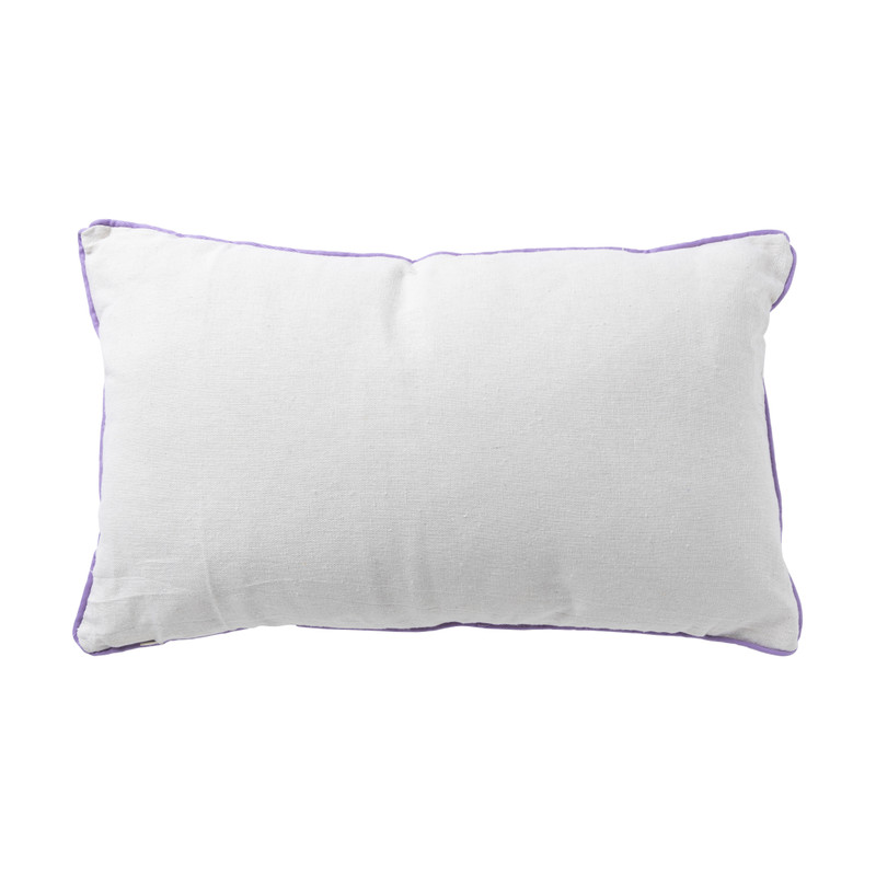 Kussen palmboom - paars/wit/goud - 30x50 cm