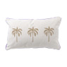 Kussen palmboom - paars/wit/goud - 30x50 cm