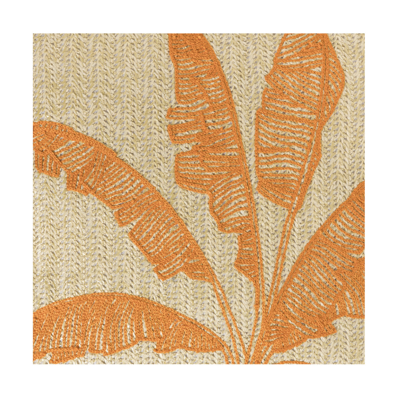 Kussen palmboom - beige/oranje - 43x43 cm