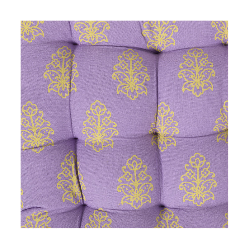 Zitkussen met print - paars - 38x38 cm