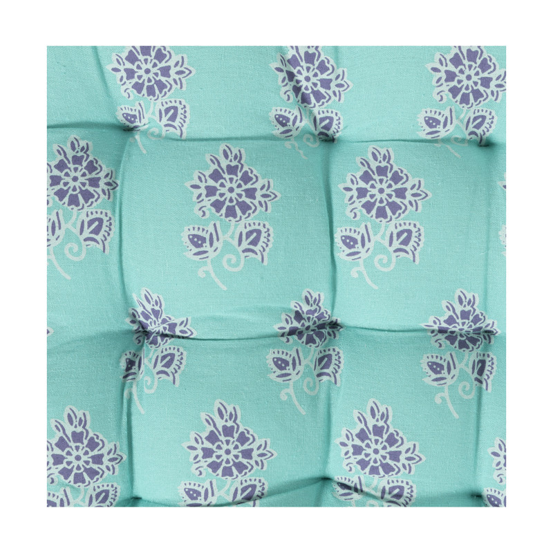 Zitkussen met print - blauw - 38x38 cm