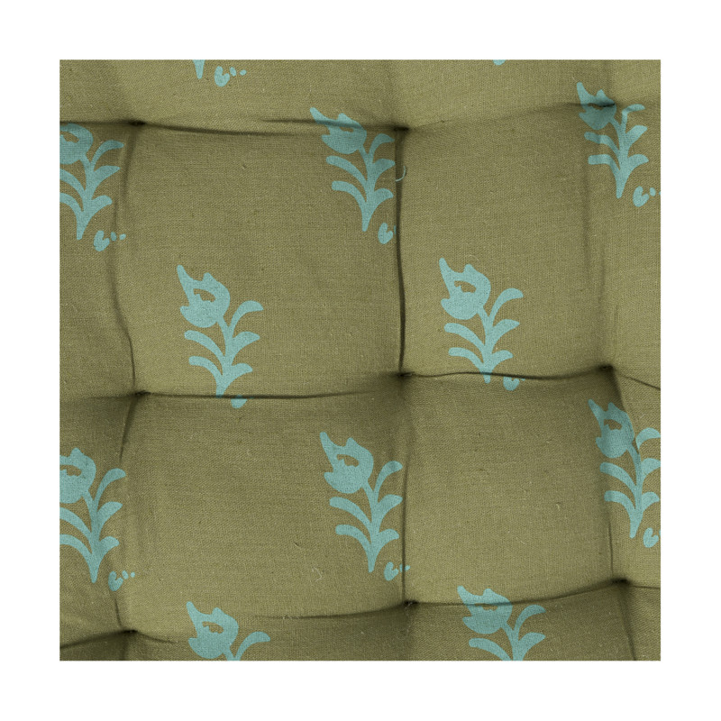 Zitkussen met print - groen - 38x38 cm