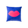 Kussen lippen - blauw/roze - 30x30 cm