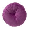 Kussen velvet rond - paars - ø45 cm