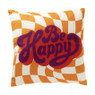 Kussen be happy - multikleur - 45x45 cm