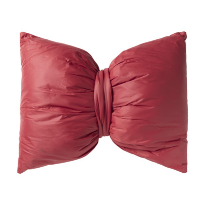 Kussen strik - rood - 40x35 cm