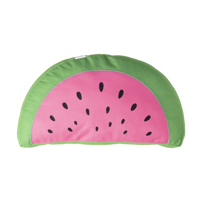 Kussen watermeloen - roze/groen -37x20 cm