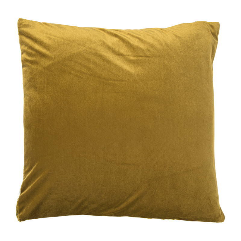 Kussen jacquard driehoek - geel - 45x45 cm
