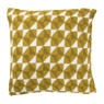 Kussen jacquard driehoek - geel - 45x45 cm